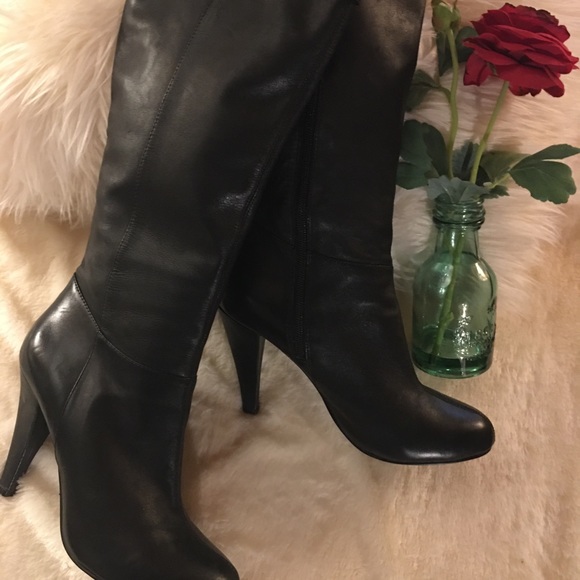 ARTUROCHIANG - Blk/tall leather boots, Sz 9 - Picture 2 of 9